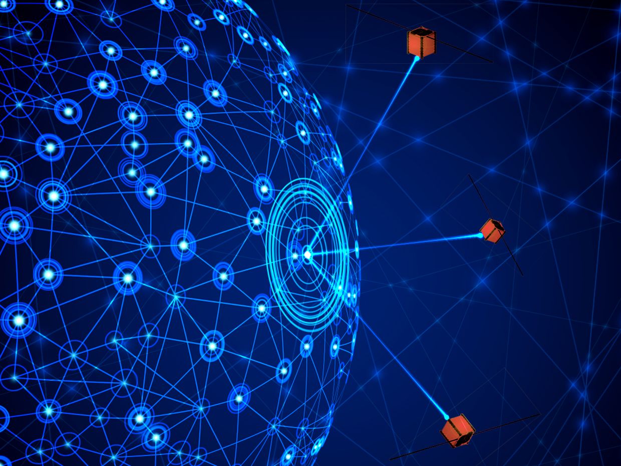 Satellite swarm for 5G communications